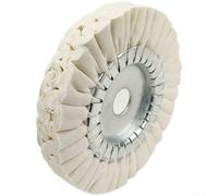 PureBowlic 1 rueda de pulido de algodón para vías respiratorias con núcleo de hierro para máquina de bandas de bordes semiautomática, rueda de pulido de alta resistencia para carpintería para alisar