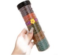 PureBowlic 100 lazos de pelo de alta elasticidad para mujeres, bandas de goma suave para coletas de caballo, accesorios para el cabello suaves que no dañan el cabello, estilo coreano, serie negra (F)
