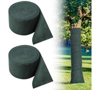 PureBowlic 2 rollos de banda de protección contra el frío del árbol transpirable reutilizable planta caliente hidratante envoltura para invierno escudo de heladas sol protector de plagas verde tela no