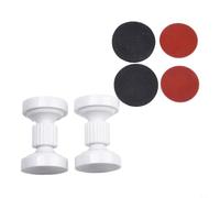 PureBowlic 2 topes roscados ajustables para cabecera, soporte de estabilidad de cama antivibración para muebles de dormitorio, parachoques de metal y plástico para evitar que se mueva, color blanco (S