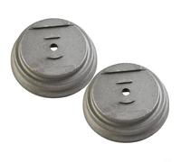 PureBowlic 2 unids acero inoxidable hierba cubierta protector hoja base para cortacésped eléctrico ajuste multi-ángulo desmontable fácil instalación recortadora accesorio plata 6.5x2x5cm