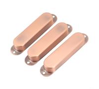 PureBowlic 3 cubiertas de metal cerradas de una sola bobina para guitarras eléctricas estilo ST, protección de carcasa de latón contra arañazos y daños, piezas de repuesto fáciles de instalar, plata