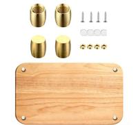 PureBowlic 4 patas de latón para tabla de cortar con almohadillas antideslizantes y tornillos, patas elevadoras doradas de 15 mm para tablas de cortar, cajas de joyería y bandejas de exhibición