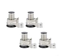 PureBowlic 4 piezas resistentes ajustables para niveladores de muebles, patas de mesa de aleación de zinc con almohadillas antideslizantes para protección del suelo, correctores de altura plateados