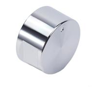 PureBowlic 5 piezas de aleación de zinc perilla redonda mango de cocina de gas interruptor giratorio plateado con agujero de 6 mm para estufa de cocina y horno de repuesto instalar para