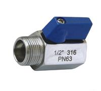 PureBowlic Acero inoxidable 304 para mini válvula de bola para roscas interiores y exteriores, ajuste compacto DN6-DN25 para control de flujo de gas de agua en espacios reducidos, a prueba de fugas