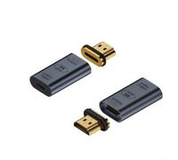 PureBowlic Adaptador C a 4K a 60Hz, convertidor de video de aleación de aluminio para indicador LED para portátil a monitor HDTV, portátil, gris, blanco y morado para transmisión de juegos (morado)