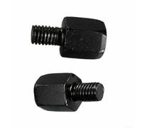 PureBowlic Adaptador de espejo retrovisor de motocicleta de 10 mm hembra a macho de 8 mm, convertidor de aluminio negro para manillar de rosca M10, par de montaje seguro, fácil instalación, ajuste