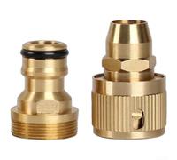 PureBowlic Adaptador de grifo de latón macizo con conexión rápida, rosca doble de 24 mm, exterior de 22 mm, interior para manguera de agua, tubo de lavadora, accesorio a prueba de fugas (B)