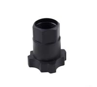 PureBowlic Adaptador de pulverización para olla desechable, conector de pulverización de electroforesis con agarre de estrella, material de microfibra, accesorio de herramienta de mano negro de 19 mm