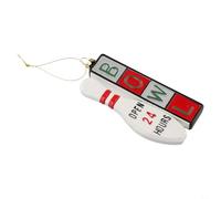 PureBowlic Adornos de plástico vintage para árbol de Navidad, consola de juegos, letrero de calle, decoración de fiestas, colgante festivo, rojo, 5,5 x 5,5 x 10 cm (alto)