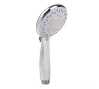 PureBowlic Alcachofa de ducha de alta presión con 5 modos, pulverizador de mano de ahorro de agua para baño, diseño redondo de ABS cromado, interfaz G1/2, plata, 20 cm