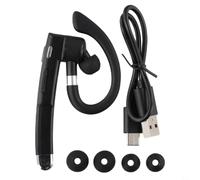 PureBowlic Auriculares inalámbricos para LED para pantalla de batería, para micrófono Cvc 8.0 con cancelación de ruido, gancho giratorio de 360°, sonido de alta fidelidad, reproducción de 5 a 8 horas