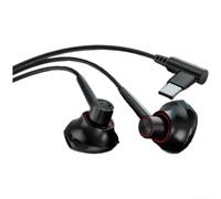 PureBowlic Auriculares para juegos con cable con micrófono, tipo C USB-C y cabezales semiintraurales de 3.5 mm para Battle Royale, auriculares de deportes electrónicos con aislamiento de ruido y para