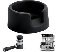 PureBowlic Base de manipulación de café para espresso ES601, soporte de portafiltro de silicona antideslizante, borde elevado, a prueba de derrames, soporte de apisonamiento, extracción estable