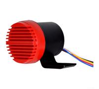 PureBowlic Biper de sirena de respaldo de 105 dB para voz para marcha atrás y señales de giro, zumbador de alarma de camión de 12 V-36 V, fácil de instalar, rojo y negro para bocina para ATV UTV (B)