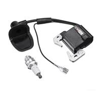 PureBowlic Bobina de encendido y kit de chispa para 47Cc 49Cc para Mini para Moto Dirt Bike para Quad, negro plateado, 76 mm HT, 52 mm de distancia entre agujeros, 2 conectores, piezas de repuesto