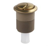 PureBowlic Botón de tanque de inodoro de doble descarga de oro ABS con diseño redondo contemporáneo para compatibilidad 45, función de ahorro de agua e instalación simple de bricolaje