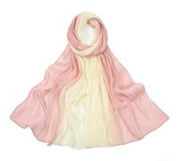PureBowlic Bufanda de seda de isla marina degradado para mujer, ligera, transpirable, para playa, viajes, fotografía, elegante accesorio de moda, 180 x 70 cm (alto)