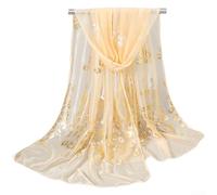 PureBowlic Bufanda ligera de pashmina para mujer, estampado de lámina dorada, chal de poliéster suave, para todas las estaciones, elegante, color sólido, accesorio de moda, varios colores para fiestas