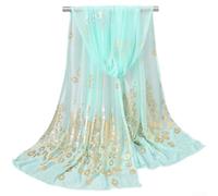 PureBowlic Bufanda ligera de pashmina para mujer, estampado de lámina dorada, chal de poliéster suave, para todas las estaciones, elegante, color sólido, accesorio de moda, varios colores para fiestas