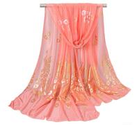PureBowlic Bufanda ligera de pashmina para mujer, estampado de lámina dorada, chal de poliéster suave, para todas las estaciones, elegante, color sólido, accesorio de moda, varios colores para fiestas