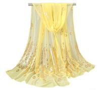 PureBowlic Bufanda ligera de pashmina para mujer, estampado de lámina dorada, chal de poliéster suave, para todas las estaciones, elegante, color sólido, accesorio de moda, varios colores para fiestas