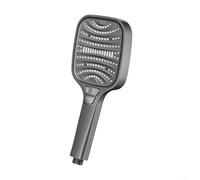 PureBowlic Cabezal de ducha grande con 8 modos ajustables, diseño de ahorro de agua de alta presión para baño, fácil de instalar de mano y uso fijo (gris)