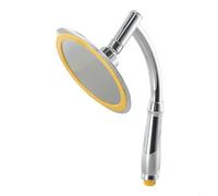 PureBowlic Cabezal de ducha ultrafino de 6 pulgadas, tecnología de refuerzo de aire de lluvia de alta presión, boquillas de silicona flexibles giratorias de 360 grados, ahorro de agua, instalación sin