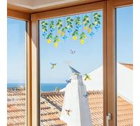 PureBowlic Calcomanías estáticas de PVC de doble cara para pájaros y linternas, decoración de vidrio reutilizable para el hogar, cocina, tienda, resistente a la decoloración, impermeable, decorativo