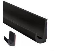 PureBowlic Canaleta de lluvia en forma de J para coches, caravanas, barcos - Tira desviadora de drenaje de techo TPE negro de 5 m, guía de agua flexible para una protección eficaz de la lluvia y la