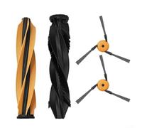 PureBowlic Cepillo de repuesto, para aspiradora robot Dreame X60 Max Ultra, 2 cepillos principales + 2 laterales, diseño de nailon antienredos para limpieza de bordes profundos, instalación sin