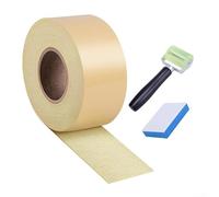 PureBowlic Cinta de revestimiento de estanque de butilo de doble cara con rodillo: kit de sellado de costuras impermeables para reparación de piscinas y estanques, incluye esponjas para una fácil