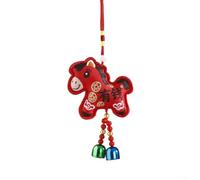 PureBowlic Colgante decorativo del Año del Caballo Primavera 2026 Año Nuevo Chino de la suerte para pony, adorno de tela para colgar en la pared, puerta, diseño de patrimonio cultural, reutilizable
