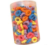 PureBowlic Coloridas cintas para el pelo de dopamina para niños, superelásticas, no dañan el pelo, para niñas, agarre suave, colores vibrantes de macarrón, accesorios de uso diario, estilo de sujeción