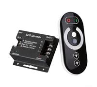 PureBowlic Controlador de atenuación táctil LED con control remoto inalámbrico RF, 12-24V 18A de alta corriente para tiras de luces LED monocromáticas, fuentes de punto de panel, módulo de sensor