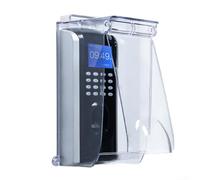 PureBowlic Cubierta de lluvia transparente para timbre, resistente a la intemperie, para timbres de video y teclados de hasta 8,6 cm, escudo a prueba de polvo para exteriores para sistemas de control