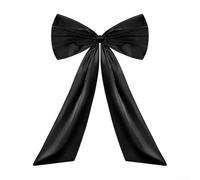 PureBowlic Decoración de pared gigante en forma de lazo con intrincados diseños de mariposa para fiestas de cumpleaños y baby showers, decoración de fondo rosa fácil de colgar, 105 x 65 cm (negro)