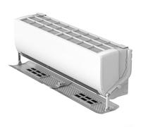 PureBowlic Deflector de aire acondicionado con filtro de algodón, placa guía de aire ajustable telescópica de 57-105 cm, deflector de soplado antidirecto para unidades de CA montadas en la pared en la