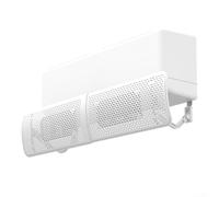 PureBowlic Deflector de parabrisas ajustable para aire acondicionado montado en la pared, control de dirección de flujo de aire directo, uniforme, temperatura ambiente, telescópico, 41-72 cm, blanco