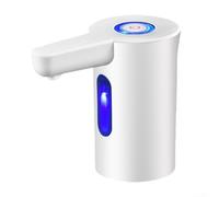 PureBowlic Dispensador de agua eléctrico portátil con luz LED recargable por USB, funcionamiento con un botón, se adapta a botellas de 2 a 7 galones, batería de larga duración, ligera y compacta