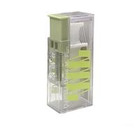 PureBowlic Dispensador de hilo dental portátil para 10 palillos de hilo dental, estuche automático para palillos de dientes para viajes para oficina en casa, caja organizadora de plástico compacta