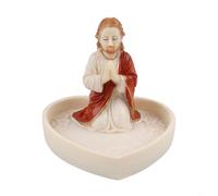 PureBowlic Elegante soporte para rosario de la Virgen María: figura de resina bellamente elaborada para devoción, oración y decoración del hogar en escritorios, estantes o altares (hombres)