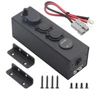 PureBowlic Enchufe de toma de corriente de 12 V doble USB integrado disyuntor protector de sobrecarga pantalla de voltaje digital diseño impermeable soporta CC 12-24 V para aplicación de barco marino
