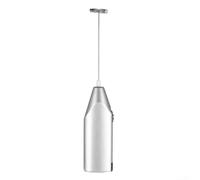 PureBowlic Espumador de leche eléctrico de mano, batidor de huevos de acero inoxidable que funciona con pilas, para mini mezclador, café con leche, para capuchino, herramienta de cocina, color
