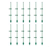 PureBowlic Estacas ajustables de soporte para plantas de 30 cm, estacas de plástico verde para 24 clips para enredaderas, monstera y orquídeas, sistema de crecimiento vertical resistente a la