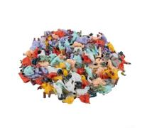 PureBowlic Figuras pintadas a escala HO, 100 unidades, personas sentadas, modelo 1:87, diseño de tren, accesorios de paisaje de pasajeros para ferrocarril, diorama, estación de calle, escena