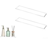 PureBowlic Forchen - Estantes de acrílico transparente para botiquín de 13 pulgadas, paquete de 2 organizadores transparentes de almacenamiento de baño para armarios montados y colgantes, reemplazo de