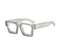 PureBowlic Gafas antiluz azul, marco cuadrado, lentes de policarbonato de borde completo para mujeres y hombres, marcos de lectura geométricos ligeros para uso en pantalla de computadora, visión