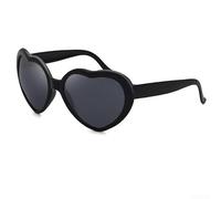 PureBowlic Gafas de sol con forma de corazón que cambian de color para mujer, lentes de sol dinámicos con efecto LED con marco de PC, accesorio ligero para fiestas y colgante de bolsa, varios estilos